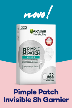 comunicação de novos pensos para borbulhas da marca Garnier